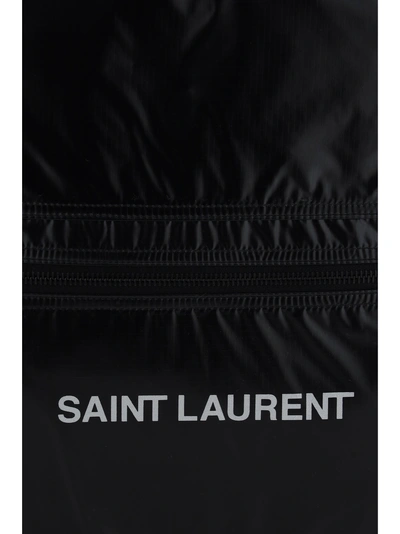 Saint Laurent Nuxx Backpack Nylon In Burgundy