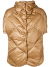 Max & Moi 3 In 1 Metallic Puffer Jacket In Brown