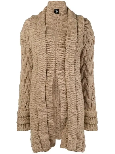 Michel Klein Chunky Knit Cardi-coat - Brown