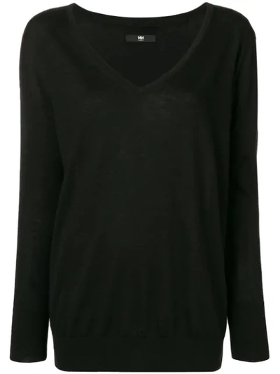 Max & Moi Cashmere V-neck Sweater - Black