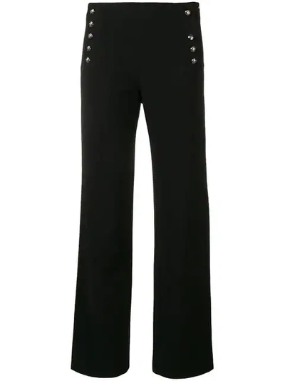 Max & Moi Straight Leg Sailor Trousers - Black