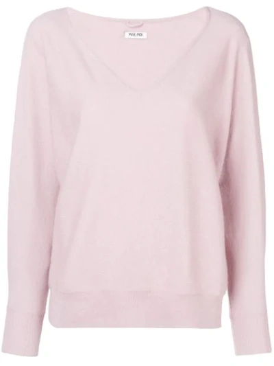 Max & Moi Joy V-neck Sweater - Pink