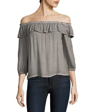 Yfb Clothing Crane Ruffle Top In Nocolor