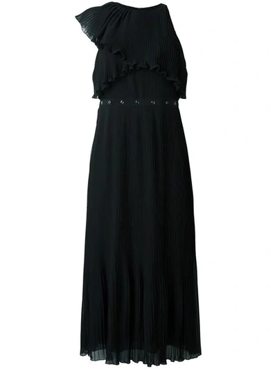 Giamba One Shoulder Mid Dress In Black