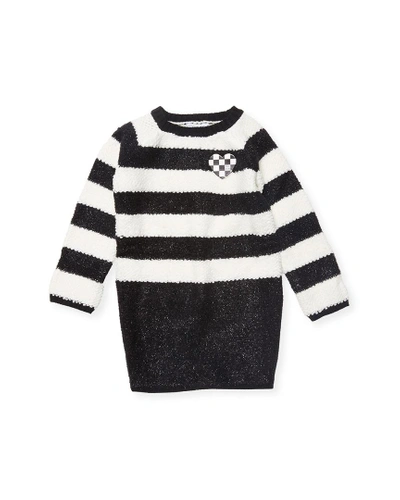 Little Marc Jacobs Striped Sweater Dress In Nocolor