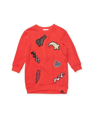 Little Marc Jacobs Patches Sweater Dress In Nocolor