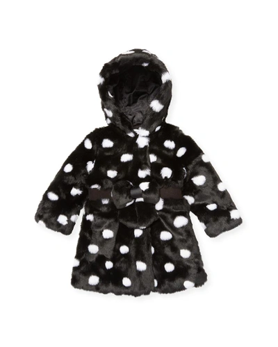 Little Marc Jacobs Dots Hooded Coat In Nocolor