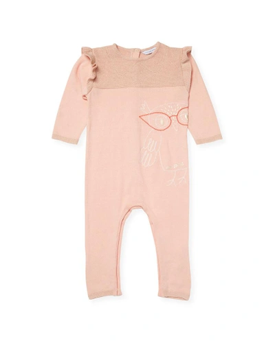 Little Marc Jacobs Cat Eyed Owl Coverall In Nocolor