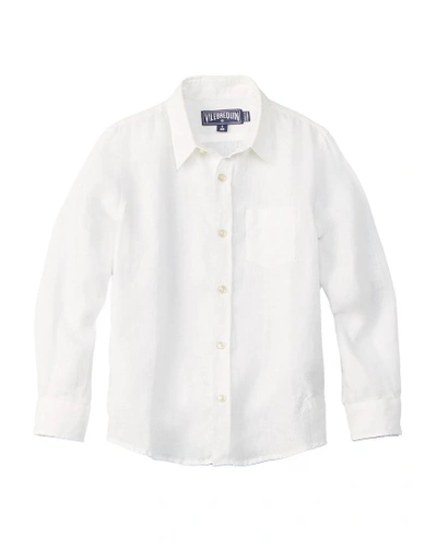 Vilebrequin Woven Linen Shirt In Nocolor