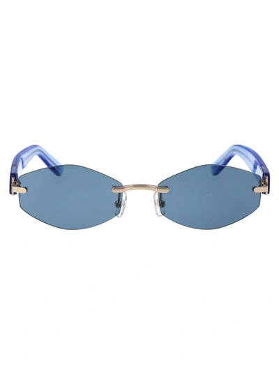 Gcds Gd0040 Sunglasses In 32v Oro/blu