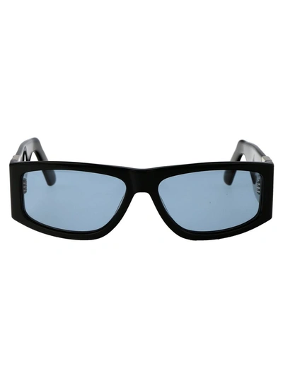 Gcds Gd0037 Sunglasses In 01v Nero Lucido/blu