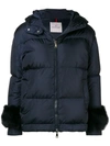 Moncler Fur-embellished Down Jacket - Blue