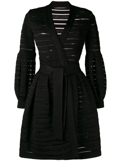 Antonino Valenti Striped Structured Coat - Black