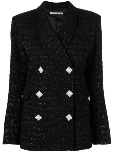 Alessandra Rich Buttoned Jacket - Black