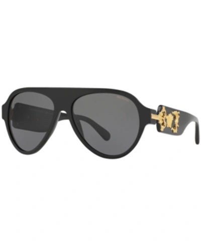 Versace Polarized Sunglasses, Ve4323 In Black/grey Polar