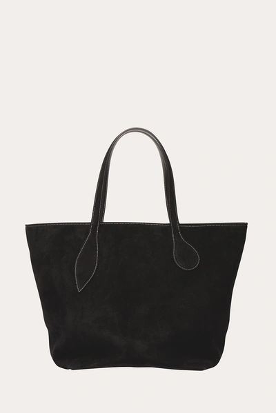 Little Liffner Sprout Tote Black Suede