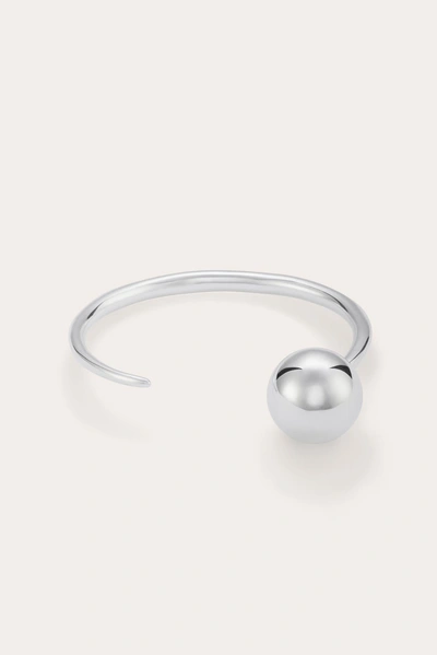 Little Liffner Point & Sphere Bangle Silver In Metallic