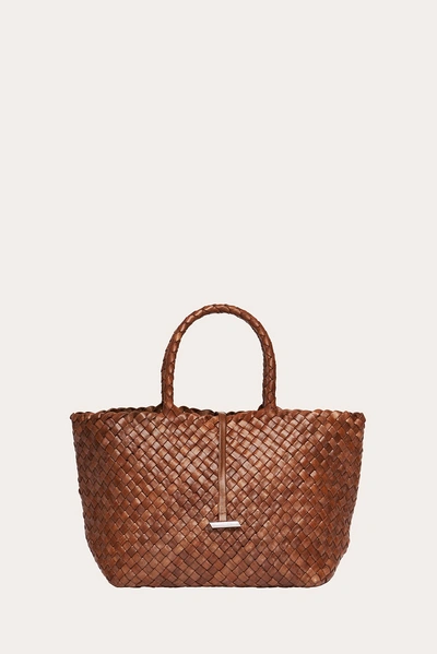 Little Liffner Midi Leather Basket Light Brown