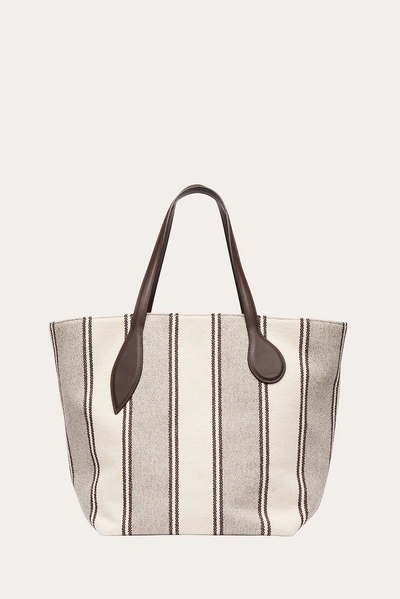 Little Liffner Sprout Tote Cream / Gray In Brown