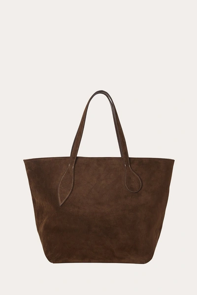 Little Liffner Sprout Tote Dark Brown Suede