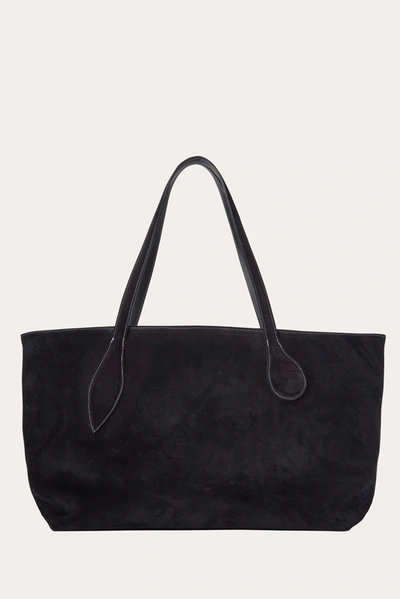 Little Liffner Mega Sprout Tote Black Suede