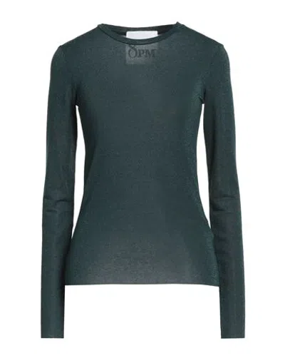 8pm Woman Sweater Deep Teal Size M Viscose, Polyamide, Metallic Polyester, Elastane In Green