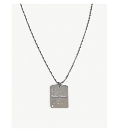 Alyx Silver Engraved Military Dogtag Necklace