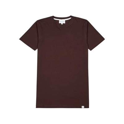 Norse Projects Neils Burgundy Cotton T-shirt In Bordeaux
