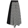 Loewe Zigzag-panelled Midi Skirt In Black