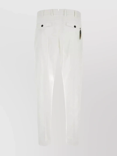 Pt Torino Cotton Pant With Waist Belt Loops In White