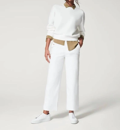 Spanx Stretch Twill Wide Leg Pant In White