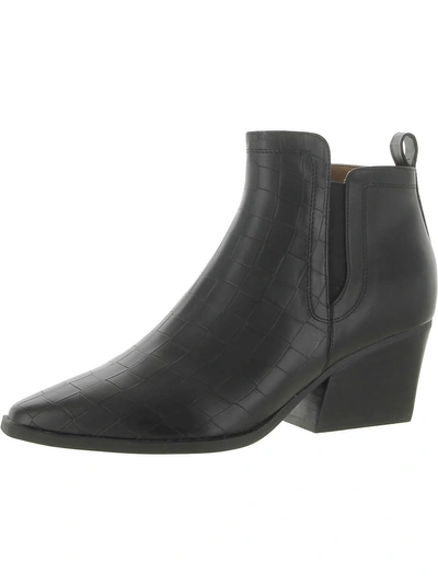 Yellowbox Womens Faux Leather Ankle Booties In Black