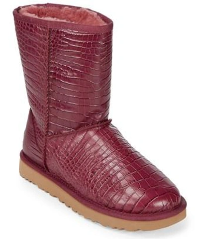 Ugg Classic Short Crocodile Embossed Boot In Nocolor