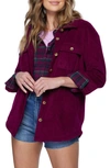 O'neill Collins Solid Fleece Shirt Jacket In Plum