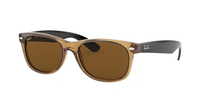 Ray Ban New Wayfarer Sunglasses In Polarized Brown Classic B-15