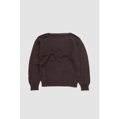 Cristaseya Washi Paper Boatneck Sweater Brown