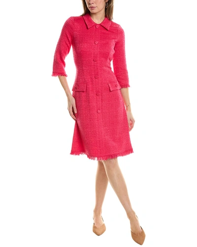 Teri Jon By Rickie Freeman Boucle Mini Dress In Pink