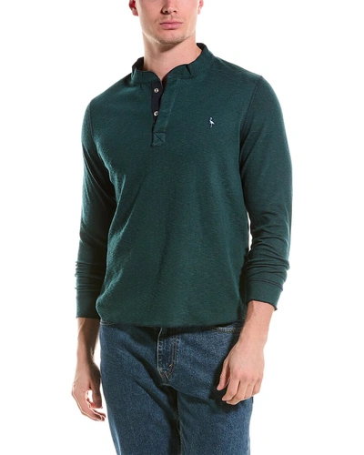 Tailorbyrd Reversible Henley Pullover In Green