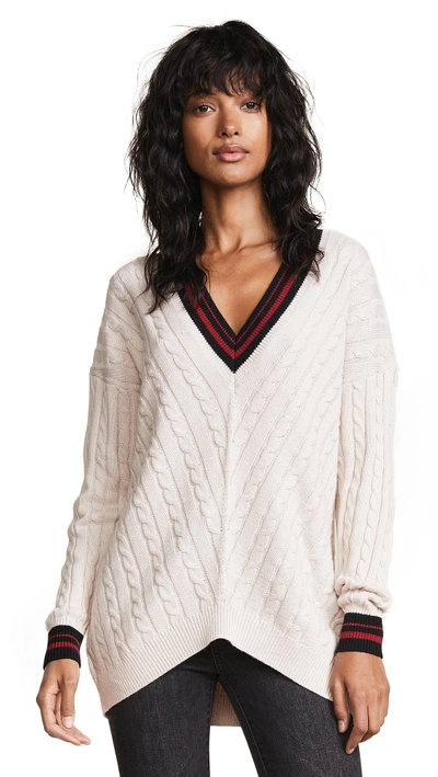 Joie Golibe Sweater In Parchment/caviar/cambridge