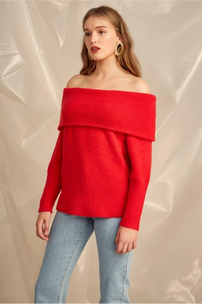 C/meo Collective Distances Knit Jumper In Cherry