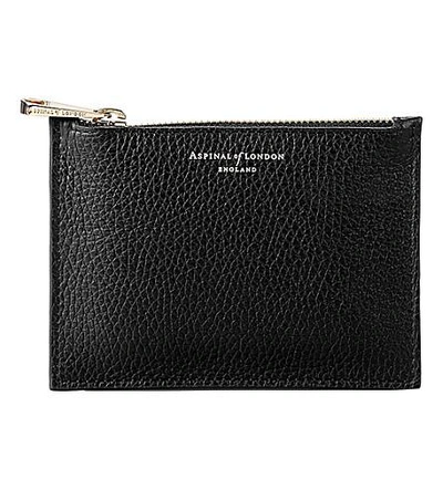 Aspinal Of London Essential Small Leather Pouch In Black