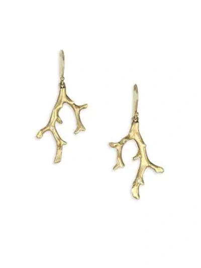 Annette Ferdinandsen Diamond & 14k Yellow Gold Coral Earrings
