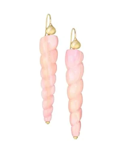 Annette Ferdinandsen Women's Pink Conch Crystal & 18k Yellow Gold Shell Drop Earrings