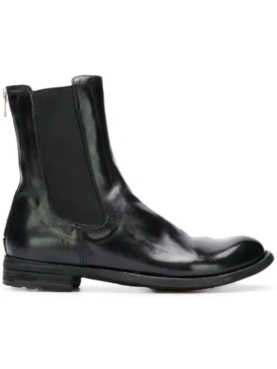 Officine Creative Zipped Back Chelsea Boots In Black