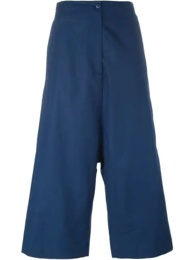 I'm Isola Marras Cropped Drop Crotch Trousers In Blue