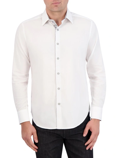 Robert Graham Wayfarer Long Sleeve Button Down Shirt In White