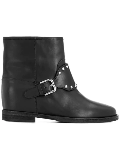 Via Roma 15 Studded Ankle Boots - Black