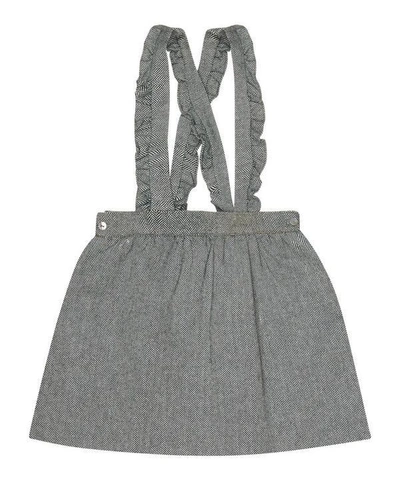 La Coqueta Diomar Herringbone Skirt 2-8 Years In Blue