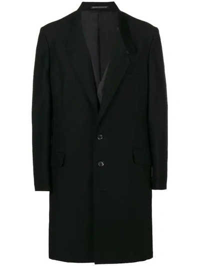 Yohji Yamamoto Long Single-breasted Coat - Black