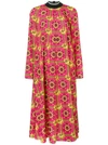 Red Valentino Graphic Floral-print Chiffon Maxi Dress In Pink
